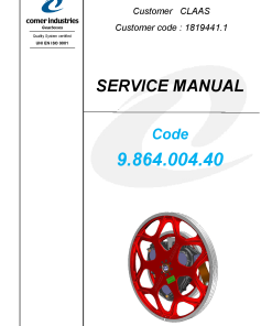 Claas Threshing drum reduction gearbox shifting Repair Manual
