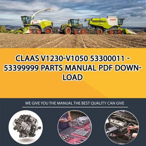 Claas V1230-V1050 53300011 - 53399999 Parts Manual PDF Download