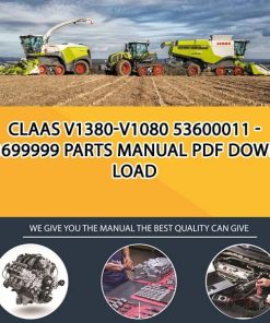 Claas V1380-V1080 53600011 - 53699999 Parts Manual PDF Download