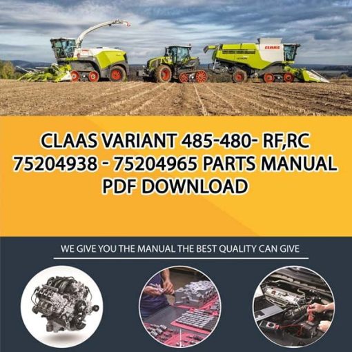 Claas VARIANT 485-480- RF,RC 75204938 - 75204965 Parts Manual PDF Download