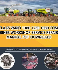 Claas VARIO 1380 1230 1080 Combines Workshop Service Repair Manual PDF Download