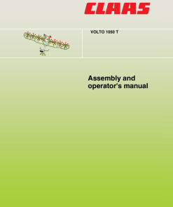 Claas VOLTO 1050 T Tedder Asembly and Operation Manual