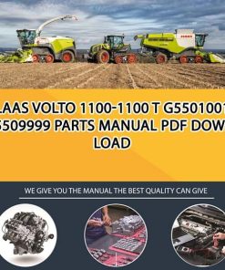 Claas VOLTO 1100-1100 T G5501001 - G5509999 Parts Manual PDF Download