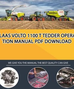 Claas VOLTO 1100 T Tedder Operation Manual PDF Download