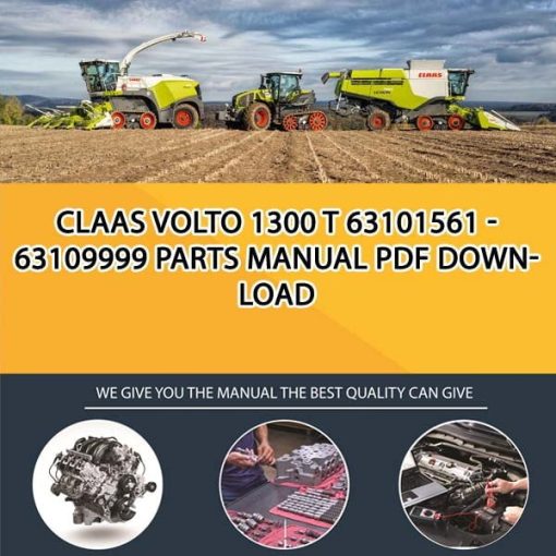 Claas VOLTO 1300 T 63101561 - 63109999 Parts Manual PDF Download