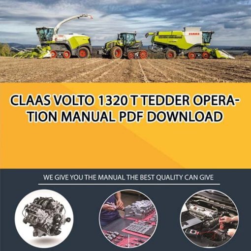 Claas VOLTO 1320 T Tedder Operation Manual PDF Download