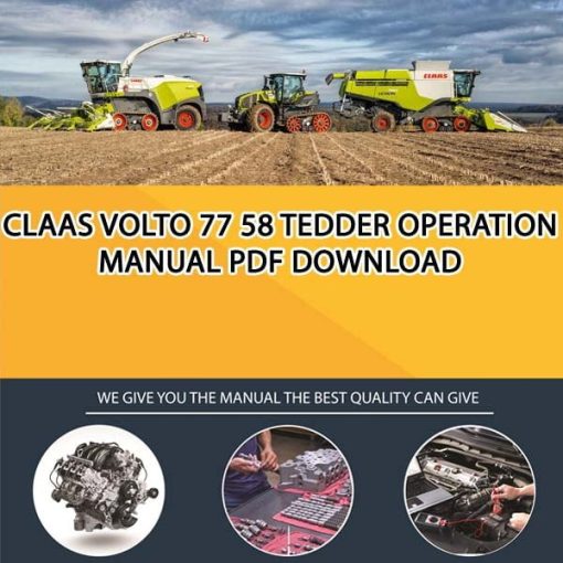 Claas VOLTO 77 58 Tedder Operation Manual PDF Download