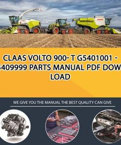 Claas VOLTO 900- T G5401001 - G5409999 Parts Manual PDF Download