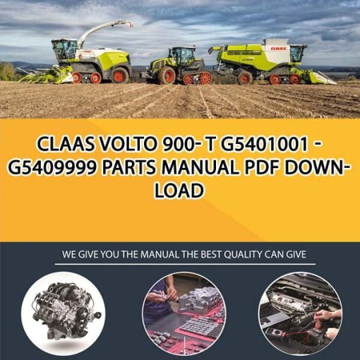 Claas VOLTO 900- T G5401001 - G5409999 Parts Manual PDF Download