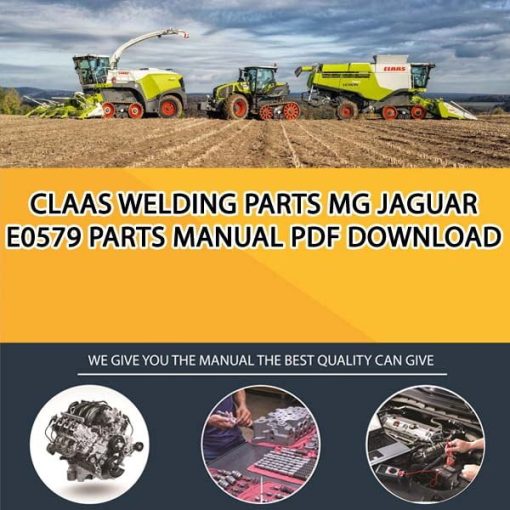Claas Welding parts MG JAGUAR E0579 Parts Manual PDF Download