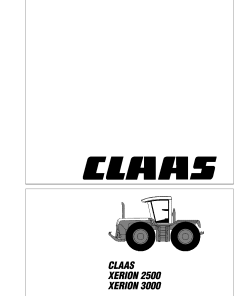Claas XERION 3000 2500 Tractor Operation Manual