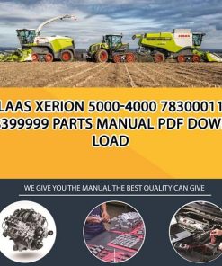 Claas XERION 5000-4000 78300011 - 78399999 Parts Manual PDF Download