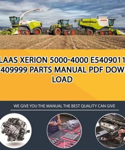 Claas XERION 5000-4000 E5409011 - E5409999 Parts Manual PDF Download