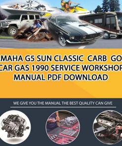 Yamaha G5 SUN CLASSIC CARB Golf Car Gas 1990 Service Workshop Manual PDF Download