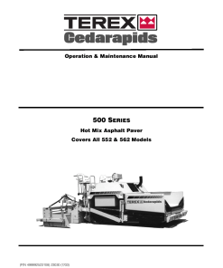 Cedarapids 500 Series cover all 552 562 Models Grayhound Asphalt Paver Operation Maintenance Manual PDF Download