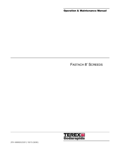 Cedarapids Fastach 8ft Screeds Operation Maintenance Manual PDF Download