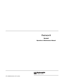 Cedarapids Fastach II Screed Operation Maintenance Manual PDF Download