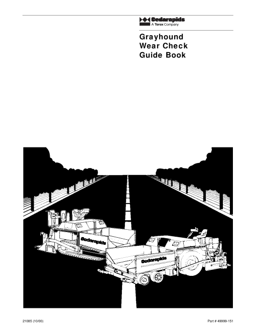 Cedarapids Grayhound Wear Check-Guide Book PDF Download