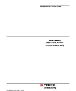 Cedarapids MOBA Matic Version 4.28-005 Operation Maintenance Manual PDF Download