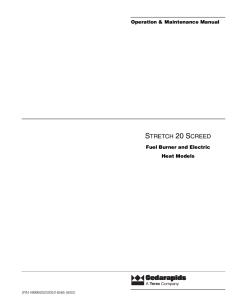 Cedarapids Stretch 20ft Screed Operation Maintenance Manual PDF Download