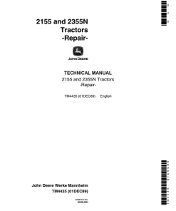 John Deere 2155 2355N Tractor Service Repair Workshop Manual PDF Download TM4435