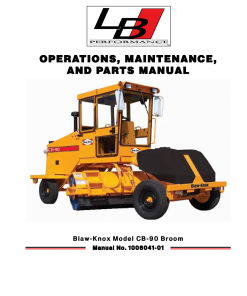 LBP Blaw-Knox CB-90 Broom Operation Maintenance and Parts Manual PDF Download