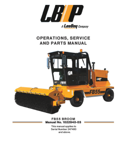 LBP FB85 Road Widener Operation Service and Parts Manual PDF Download