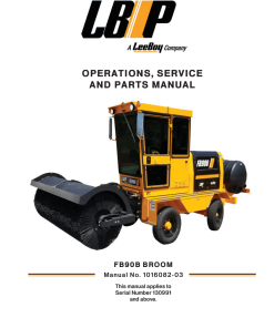 LBP FB90B Broom Operation Service and Parts Manual PDF Download