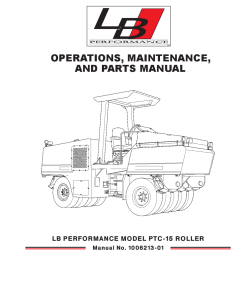 LBP PTC-15 Roller Operation Maintanace Service and Parts Manual PDF Download