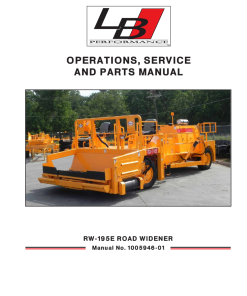 LBP RW-195E Road Widener Operation Service and Parts Manual PDF Download