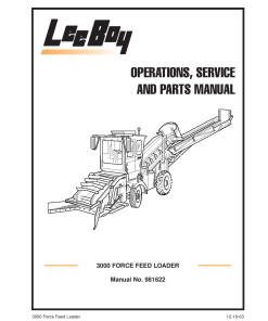 LeeBoy 3000 Force Feed Loader Operators Service and Parts Manual 2003 PDF Download