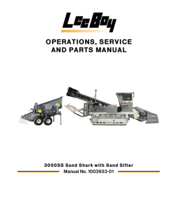 LeeBoy 3000 SS Sand Shark with Sand Sifter Operators Maintenance Service and Parts Manual PDF Download