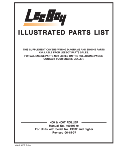 LeeBoy 400 400T Roller Schematic and Parts Manual PDF Download