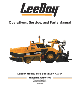 LeeBoy 6150 Conveyor Paver Operators Service and Parts Manual PDF Download