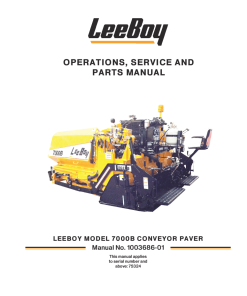 LeeBoy 7000 Conveyor Paver Operators Service and Parts Manual PDF Download