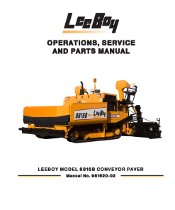 LeeBoy 8616B Conveyor Paver Operators Service and Parts Manual PDF Download