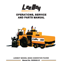 LeeBoy 9000 Conveyor Paver Operators Service and Parts Manual PDF Download