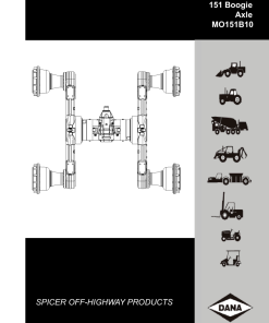 LeeBoy Dana 151 Boogie Axle loader MO151B10 2005 Operators Service Manual PDF Download
