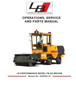 LeeBoy Performance Model FB 90 Broom Operators Service and Parts Manual PDF Download
