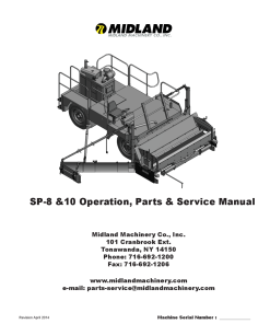 Midland SP-8 SP-10 Road widener Operation Service and Parts Manual PDF Download