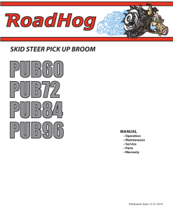 RoadHog PUB60 PUB72 PUB84 PUB96 RH-Broom Skid Steer Operation Maintenance Service and Parts Manual PDF Download