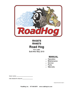 RoadHog RH3075 RH4075 Cold Planter after may 2010 Operation Maintenance Service and Parts Manual PDF Download