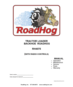 RoadHog RH4075 Tractor Loader Backhoe Roadhog Operation Maintenance Service and Parts Manual PDF Download
