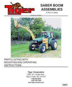 Tiger Ford 81-8560 Saber 32831 Mower Operation and Parts Manual PDF Download
