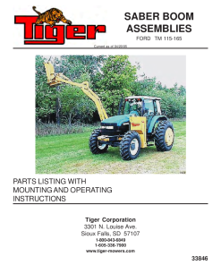 Tiger Ford TM115-165 Saber 33846 Mower Operation and Parts Manual PDF Download