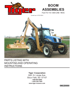 Tiger Ford TS 115-135A CAB WOC BENGAL 06020000 Mower Operation and Parts Manual PDF Download