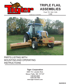 Tiger Ford TS100 110A T3F 06020010 Mower Operation and Parts Manual PDF Download