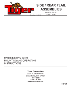 Tiger Ford TS90 110 Side Flail 32760 Mower Operation and Parts Manual PDF Download