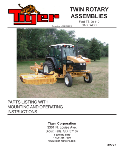 Tiger Ford TS90 110 Twin Rotary 32775 Mower Operation and Parts Manual PDF Download