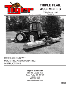 Tiger Ford TV-140 TV-145 TV-6070 TRIPLE FLAIL 32923 Mower Operation and Parts Manual PDF Download